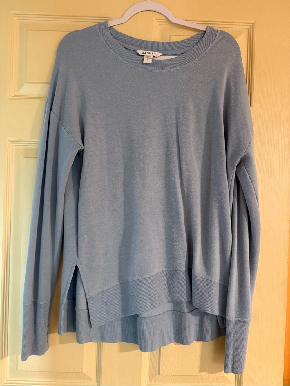 Athleta Soft Sky Blue Scoopneck Pullover